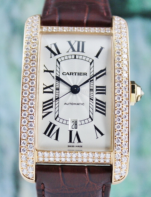 (image for) LIKE NEW CARTIER TANK AMERICAINE XL 18K ROSE GOLD WATCH / 2927